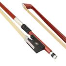 Laço de violino LMS tamanho real 1/4 Brazilwood Ebony Frog