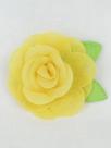 Laço Flor Folha Amarelo para cachorro