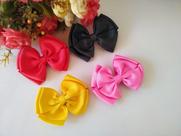Laço infantil romantico 3 peças- rosa - vermelho - amarelo