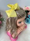 Laço Infantil Strass Maria Alice Amarelo - Acessório de Cabelo