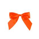 Laço Perfeito de Fita de Cetim com Lacre Prático - Laranja - P 7,5x12,5cm - 3 unidades - Cromus - Rizzo