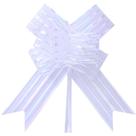 Laço Pronto Liso 32MM X 47CM Organza Branco - Pacote com 100 Unidades