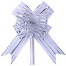 Laço Pronto Liso 32MM X 47CM Organza Prata - Pacote com 100 Unidades
