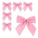 Laço rosa de enfeite para árvore de natal com 6 peças