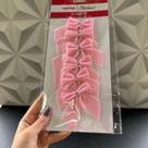 Laço rosa para árvore de Natal com 6 peças médio pronto kit conjunto jogo laços rosas lacinho lacinhos arvore enfeite