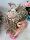 Laço Strass Maria Alice Marfim - Acessório de Cabelo Elegante