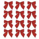 Laço vermelho para enfeite de árvore de natal com 12 peças