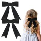 Laços de cabelo Aileam Velvet Black de 5 polegadas para meninas e crianças pequenas (2 unidades) Laços de cabelo Aileam Velvet Black de 5 polegadas para meninas e crianças pequenas (2 unidades)
