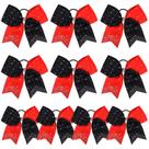 Laços de cabelo Cheer DEEKA Rhinestones em dois tons para meninas adolescentes