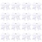 Laços de cabelo Cheer OAOLEER brancos de 8 polegadas para meninas, pacote com 16