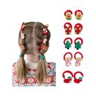 Laços De Cabelo De Natal Para Meninas Com Design De Papai Noel E Rena, Acessórios Festivos Para