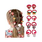 Laços De Cabelo De Natal Para Meninas Com Design De Papai Noel E Rena, Acessórios Festivos Para