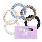 Laços de cabelo de seda OLESILK 100% Mulberry Skinny Silk Scrunchies Laços de cabelo de seda OLESILK 100% Mulberry Skinny Silk Scrunchies