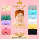 Laços de Cabelo Infantil Menina Bebê Turbante Kit com 12