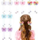 Laços de cabelo OAOLEER Mini Butterfly, 10 peças de malha de tule para bebês e meninas