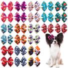Laços de cabelo para cães de Halloween JpgDn 24 unidades/12 pares para cães grandes