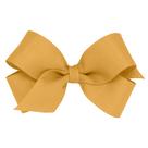 Laços de cabelo Wee Ones Classic Grograin Old Gold Girls Mini