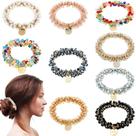 Laços de cabelo Yinder Crystal Elastic Hair Scrunchies, 9 unidades