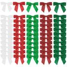 Laços de fita de cetim de Natal AIMUDI, 3,5 polegadas, pacote com 50, vermelho, branco, verde