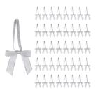 Laços de fita decorativos Meseey, 50 peças, argolas prateadas de 7,5 cm