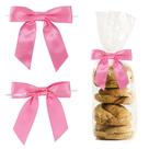 Laços de gravata LIZLOVESS Satin Twist, rosa choque, 3,5 polegadas, pacote com 50 Laços de gravata LIZLOVESS Satin Twist, rosa choque, 3,5 polegadas, pacote com 50