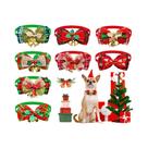 Laços De Natal Xadrez Ajustáveis Para Cães, 5 Peças, Coleiras Para Pets Com Sino, Acessórios De