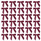 Laços de presente de cetim AIMUDI Burgundy de 2,5 cm, pré-amarrados, 50 unidades