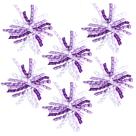 Laços de presente LIZLOVESS 6", cetim roxo, autoadesivo, conjunto de 6