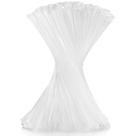 Laços de zíper Cehony 30 cm, pacote com 500 unidades, nylon branco pesado