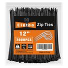Laços de zíper Eletoo 30 cm de nylon preto PA66 resistentes a UV (pacote 2000)