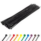 Laços de zíper GTSE de 14 cm, nylon preto, pacote com 100 unidades, 22,68 kg de resistência