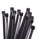 Laços de zíper ZQDL 20 cm, pretos, abraçadeiras resistentes, 72 kg, 60 unidades