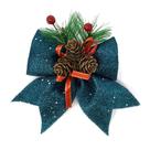 Laços decorativos de Natal allgala XBW93086 4-PK verde escuro