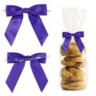 Laços Twist Tie LIZLOVESS Fita de cetim roxa pré-amarrada de 9 cm (50) Laços Twist Tie LIZLOVESS Fita de cetim roxa pré-amarrada de 9 cm (50)