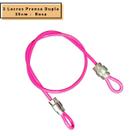 Lacre de Segurança 35cm Reutilizavel Cabo de Aço Bolsa Bike Malas - ROSA