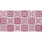 Ladrilho Decorativo autocolante Scarlet Vermelho 18 peças
