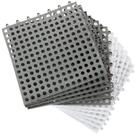 Ladrilhos de piso interligados LISHINE 30x30cm PVC cinza e branco, pacote com 12