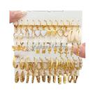 Lady Punk Pearl Jewelry Set, atmosfera encantadora, anel de metal, brinco e colar, 114 pcs Lady Punk Pearl Jewelry Set, atmosfera encantadora, anel de metal, brinco e colar, 114 pcs