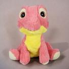 Lagarto De Pelúcia Peludinho Olho Brilhante 23Cms - Rosa