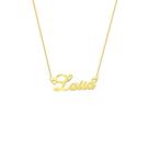 Laisa colar de nome folheado a ouro 18k