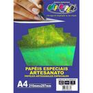 Lamicote holografico off paper 250g verde 10 fls