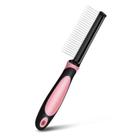 Lâmina de aço inoxidável Grooming Comb Flexzion Dog/Cat rosa