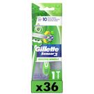 Lâmina de barbear descartável Gillette Sensor3 Sensitive masculina x36 Lâmina de barbear descartável Gillette Sensor3 Sensitive masculina x36