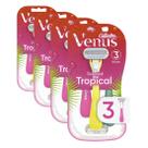 Lâmina de barbear descartável Gillette Venus Tropical feminina x12