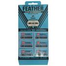 Lâmina de Barbear Feather Platinum 60 Peças em Aço Inoxidável Japonês com Revestimento em Platina para Barbear Profissional