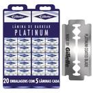 Lamina de barbear gillette platinum azul com 100 unidades Lamina de barbear gillette platinum azul com 100 unidades