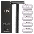 Lâmina de Barbear Henson Jet Black Double Edge - Para Homens e Mulheres