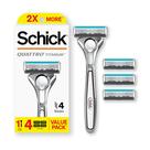 Lâmina de Barbear Schick Quattro Titanium - 1 Alça e 4 Cartuchos