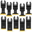 Lâmina de ferramenta oscilante JTWEB Titanium 10PCS para madeira/metal Lâmina de ferramenta oscilante JTWEB Titanium 10PCS para madeira/metal