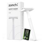 Lâmina de segurança Double Edge ZOMCHI para homens e mulheres + 5 lâminas